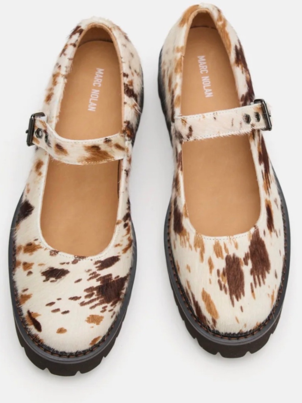 Lyla Appaloosa Cow Print Mary Janes